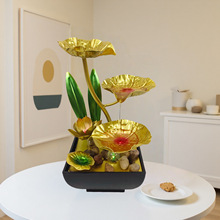 厂家直销北欧轻奢家居饰品铁艺流水摆件加湿器桌面摆件办公室批发