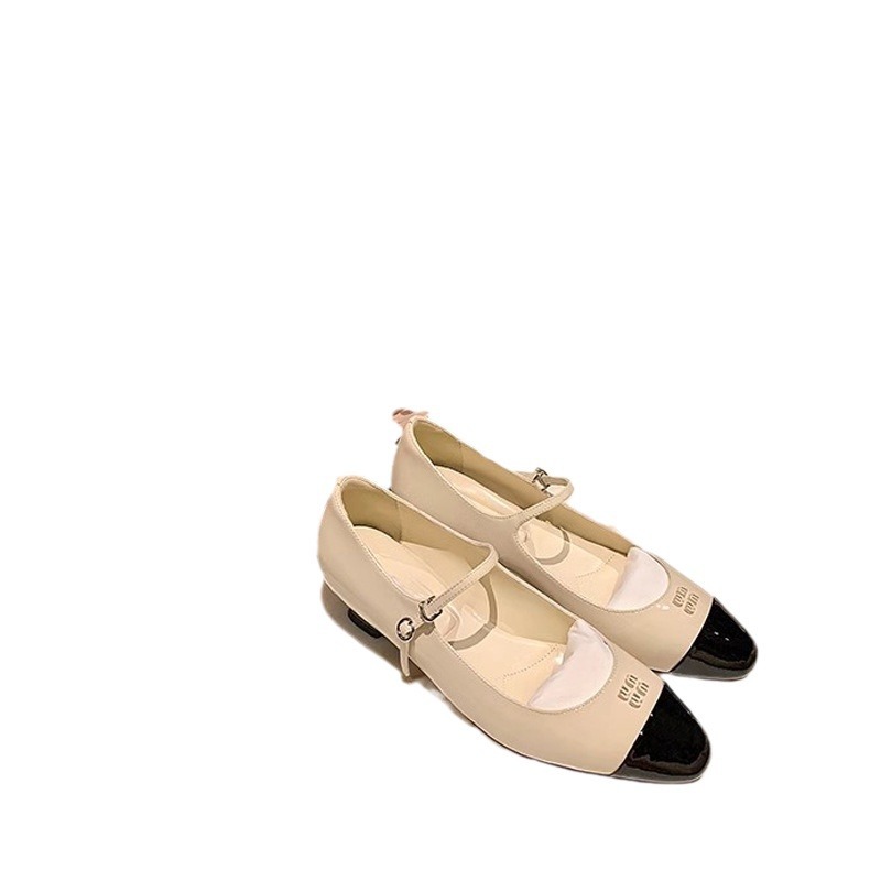 Su Yinyin mismo estilo Windsor Manor ~ un MIU color a juego hebilla tacón alto Mary Jane zapatos de una sola capa zapatos de cercanías de las mujeres