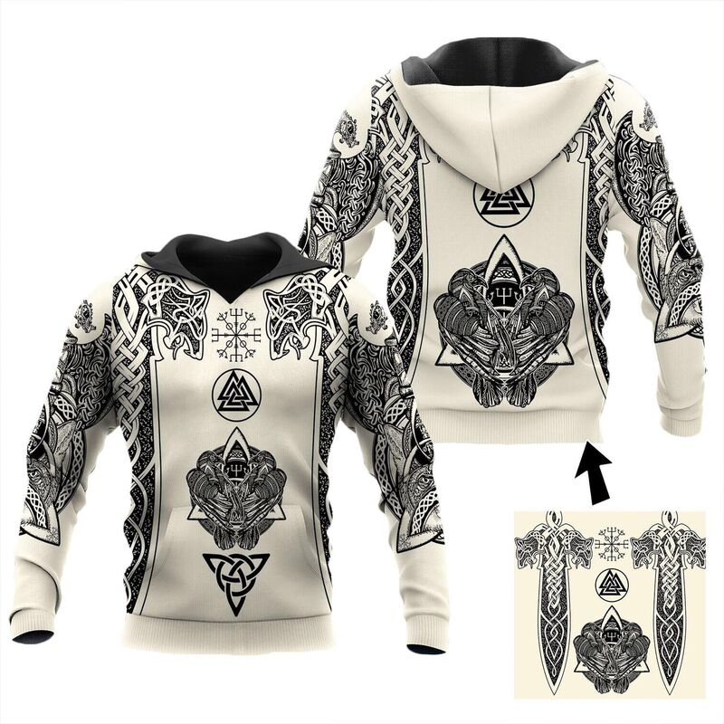 Spring and Autumn Fashion Hot Cross-border 3D Sweater Men's Viking Warrior Printed Street Fashion Classic Hoodie Spring and Autumn Fashion Hot Cross-border 3D Sweater Men's Viking Warrior Printed Street Fashion Classic Hoodie