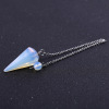 White crystal with amethyst, pendant, pyramid, jewelry, European style, suitable for import