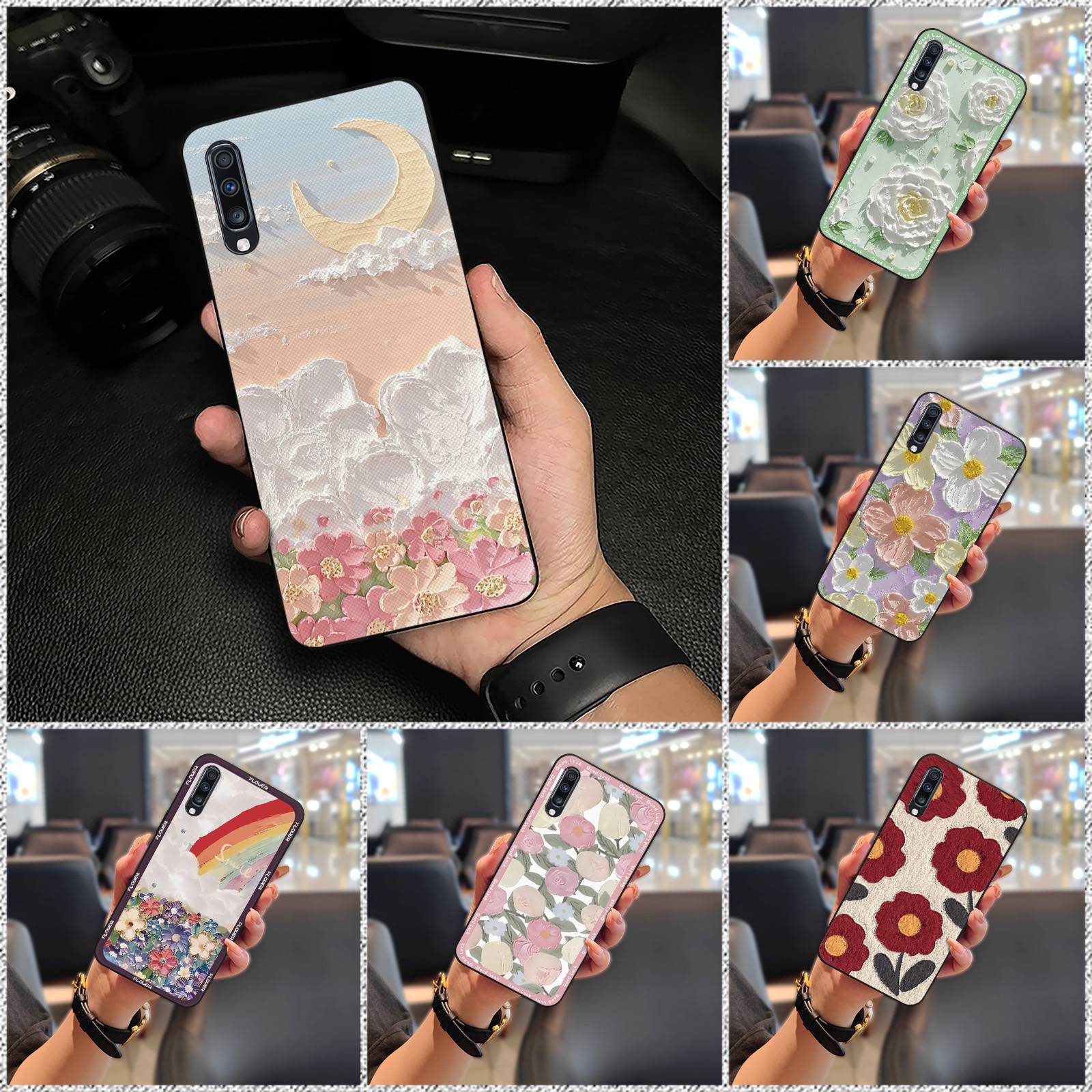 适用三星手机壳创意个性搞怪质感男女款动漫数码油画全包边硅胶