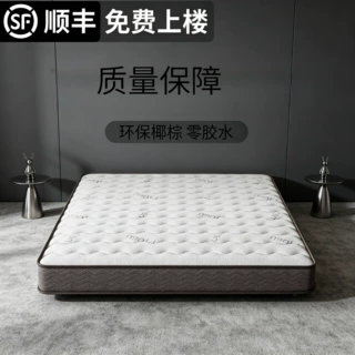 天然纯椰棕床垫硬垫子偏硬家用卧室护腰专用棕榈床垫10厘米可折叠