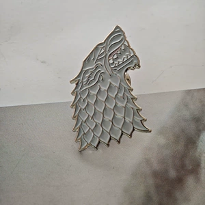 Game of Thrones Ice Wolf Brooch, A Song of Ice and Fire Badge, Backpack Accessory Pin, Decorative Gift