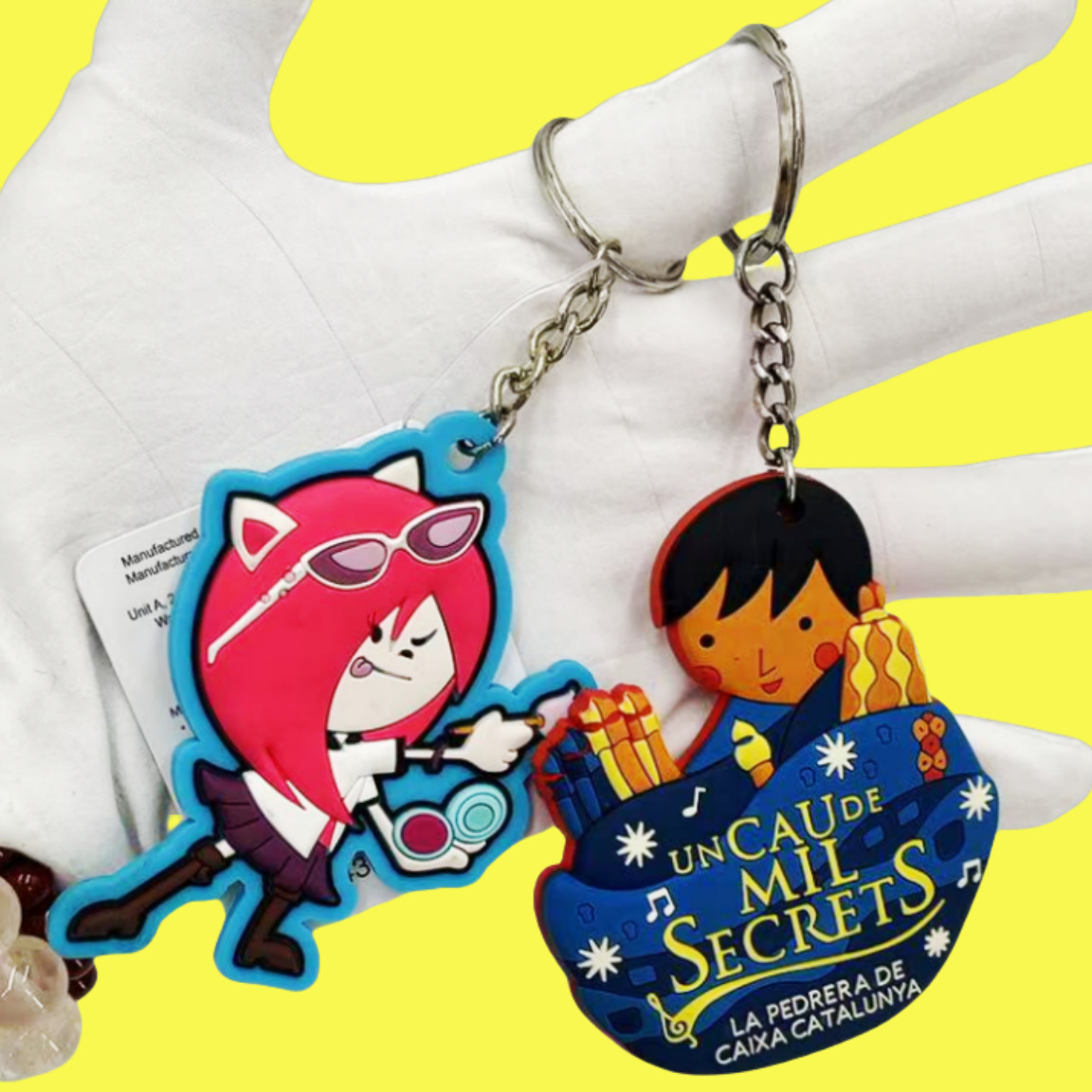 Soft Rubber Keychain Anime Game Ip Single-Sided 3D Soft Rubber Drip Molding Pendant Logo Text Factory Custom Small Batch