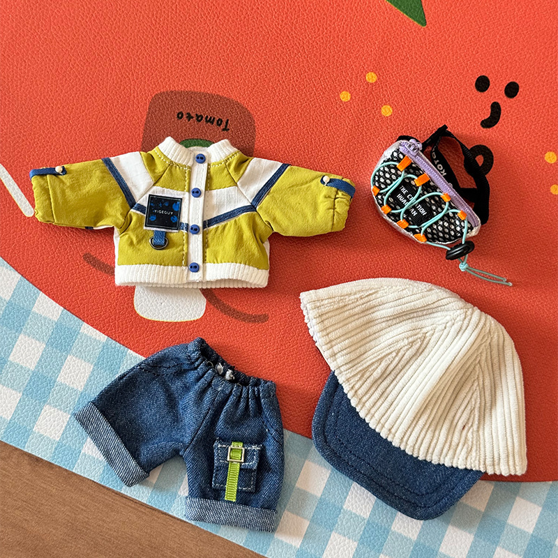 Only the Clothing: Zsiga Doll Clothes Z004 Gazi Sister Color-Blocking Outfit, Gazi Sister Replacement Accessories, Clothes, Hats, Accessories