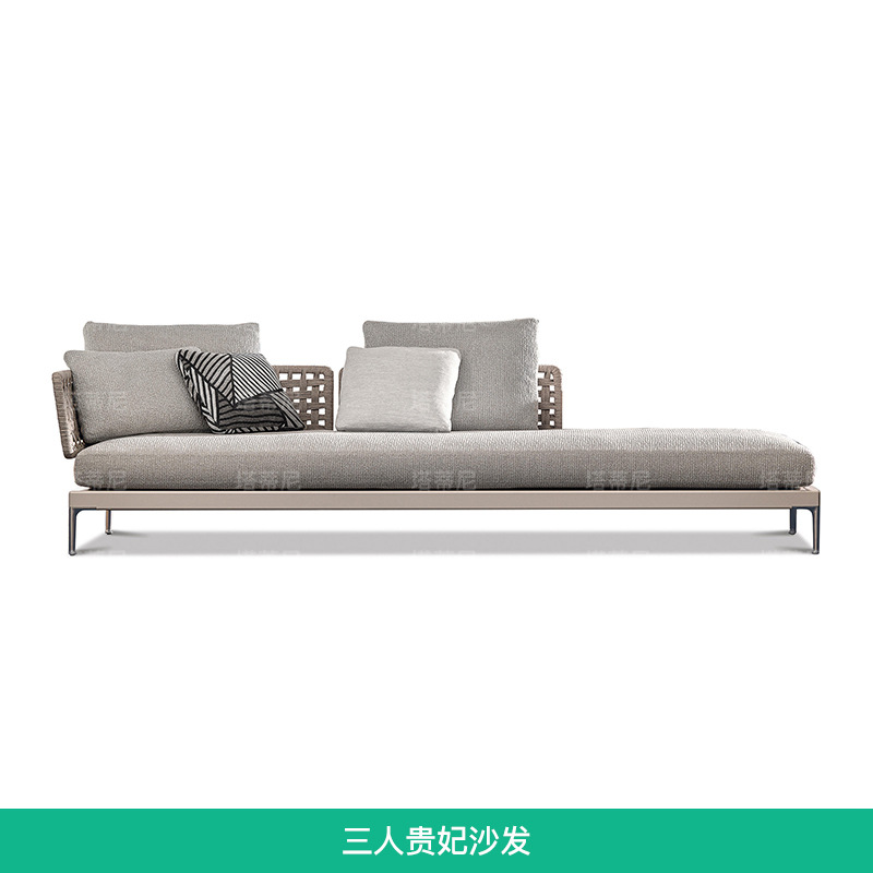 Conjunto de sofás de ratán para terraza, patio, jardín, solárium, silla de ratán para balcón, sofá de aleación de aluminio. image 23