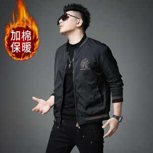 European 2024 New Winter cotton and thickening Warm Cotton Coat Coat Printed Men's Tide Brand Top Jacket Cotton Coat