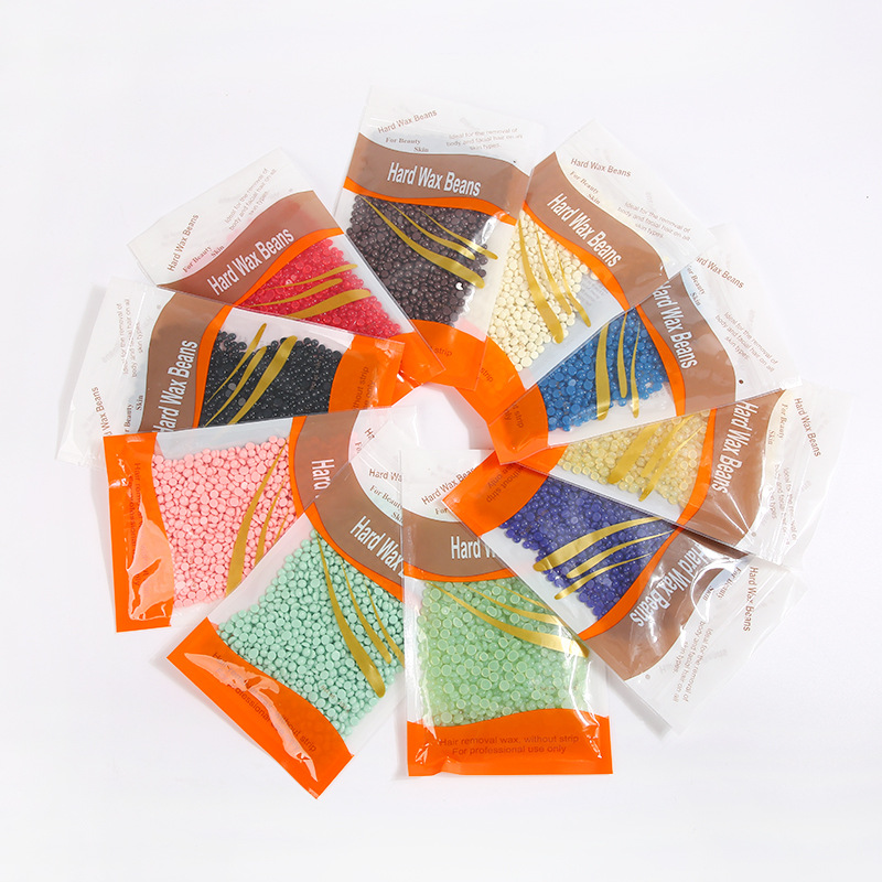 Cera de frijol cera de depilación cera de frijol cera dura nariz pelo cera de abejas sin papel cera sólida terapia frijol 100g cera dura transfronteriza frijol