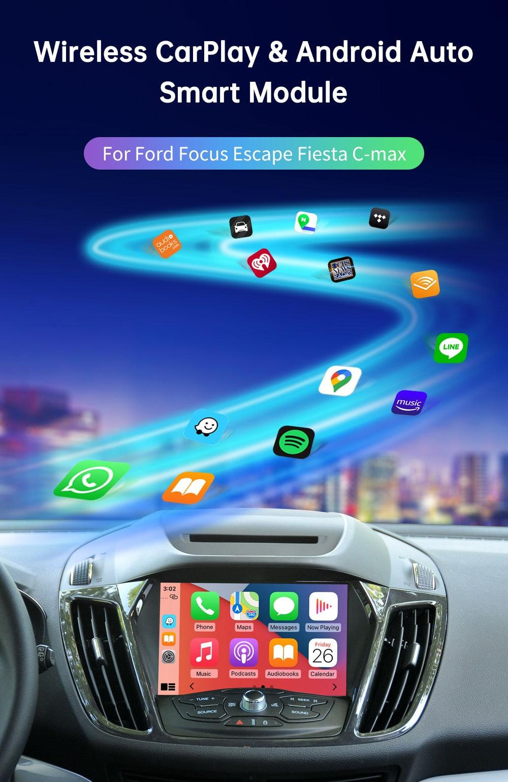 Wireless Carplay Android Auto decoding box for Ford Sync2 system