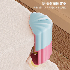 桌布固定器多功能固定扣家用桌角台布夹餐桌布小夹子防磕碰保护套