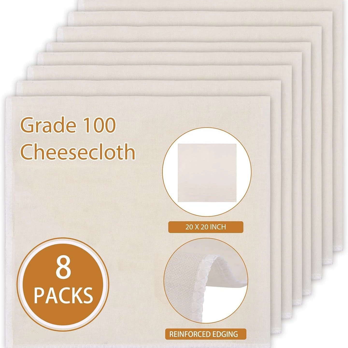6/8/10 шт. многоразовая салфетка для сыра для фильтра 50* 50cm салфетка для сыра с оверлоком из чистого хлопка