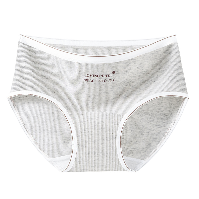 Algodón puro antibacteriano entrepierna Algodón puro Clase A Cintura media sin costuras 2024 Nuevo calzoncillos de mujer de color de contraste de entrepierna de algodón de Xinjiang