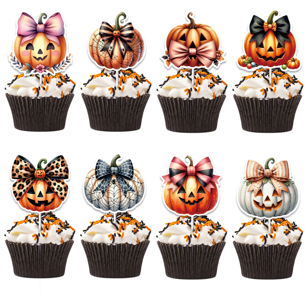 Decoración de la fiesta de Halloween transfronteriza Tarta de pastel Tarta de fiesta de cumpleaños Pumpkin Tarta pequeña para hornear Decoración de pastel
