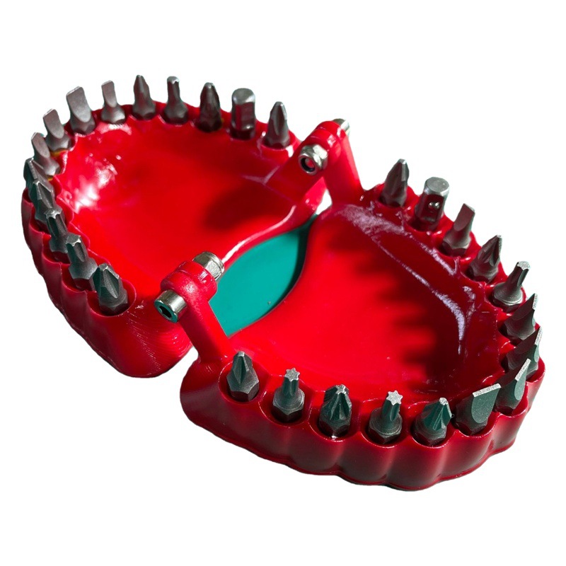 Transfronterizo caliente dentadura taladro bit titular diente modelado destornillador adornos