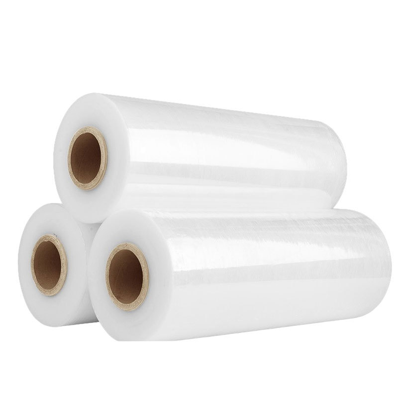 Película de bobinado Película estirable de recubrimiento PE Película protectora de envoltura de plástico industrial Película de plástico transparente Fábrica al por mayor en stock