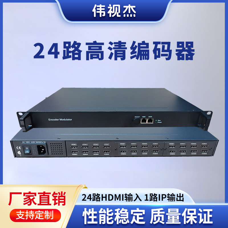 HDMI视频编码器模拟转网络环出高清8/12/16/24