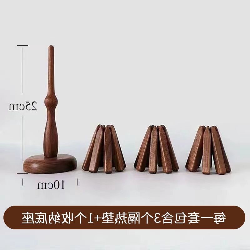 Black walnut solid wood heat thermal pad dining tabletop thermal…
