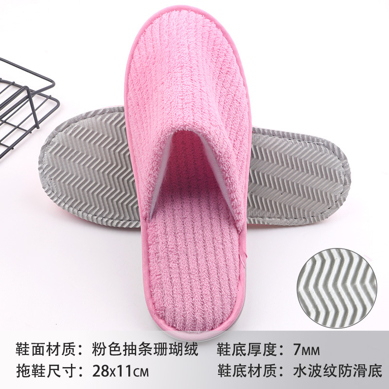 Hotel sandalinas desechables de algodón de lino de seda sandalinas de alojamiento residencial sandalinas desechables antideslizantes soleas de zapatillas gruesas