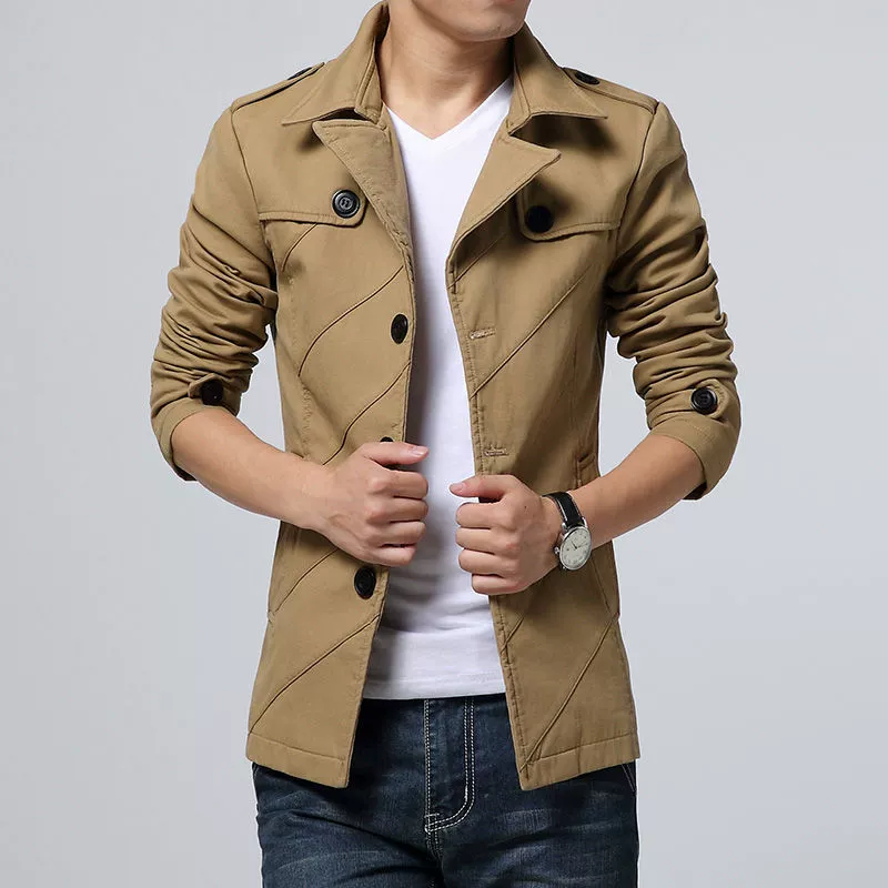 Осенний жакет, тонкий trench coat для отдыха