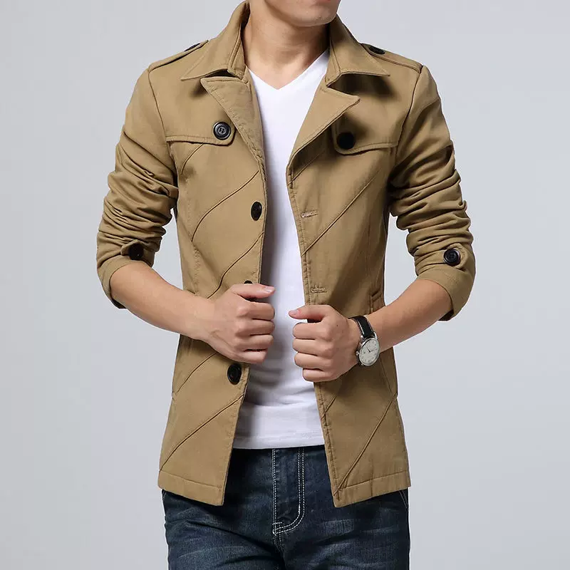Осенний жакет, тонкий trench coat для отдыха