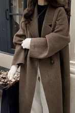 毛呢外套女秋冬2025新款韩版高级感宽松显瘦过膝中长款呢子大衣