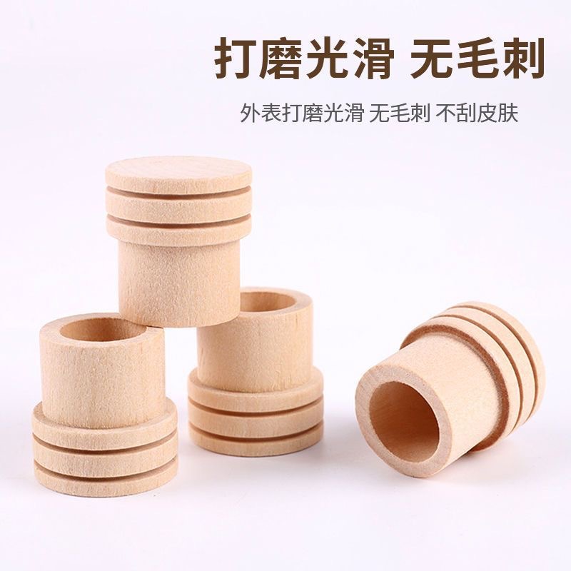 Solid Wood Moxa Stick Extinguisher Cap Thickened Incense Moxa Accessory 30x30mm Natural Wood Base quality and texture