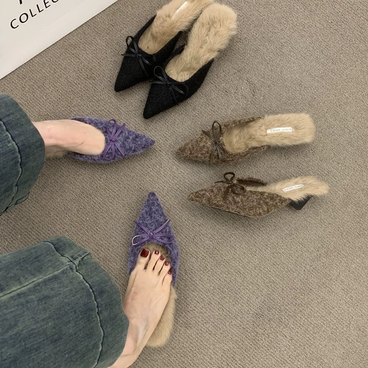 Французский темперамент плюшевые булочки с половиной тапочек ленивый