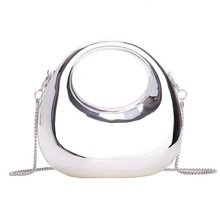 2025跨境新款时尚迷你包弯月亚克力包口红零钱儿童包斜挎链条包