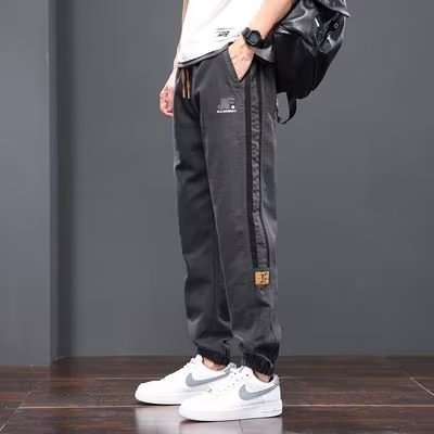 Pantalones casuales de otoño e invierno, marca de moda para hombres, pantalones bonitos, nuevos pantalones largos de mezclilla Harlan, moda masculina