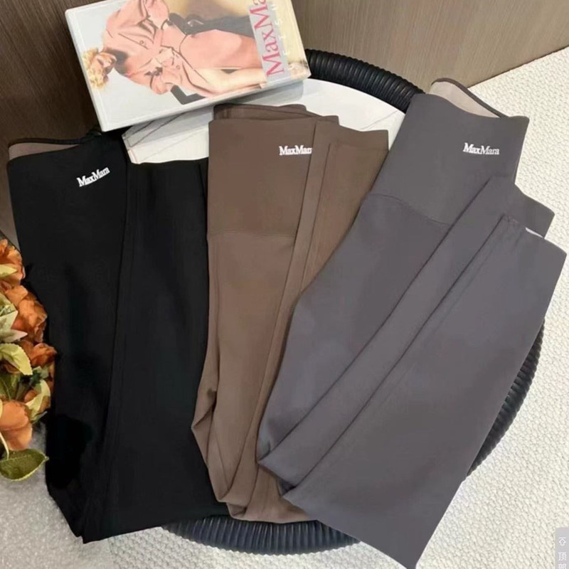 Max Autumn and Winter Seaweed Velvet Skin-Fribottomly, Warm, Naked Feeling, Tummy Control, Waist Lift, High Elasticity, Soft and Traceless Bottoming Barbie Yoga Pants