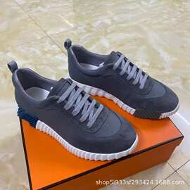 欧美外贸23新款H牛皮运动透气潮流鞋女网红同款舒适男鞋批发板鞋