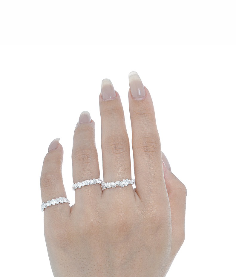 Simple Style Geometric Sterling Silver Plating Rings 1 Piece