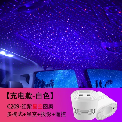 roof starry led atmosphere light | Other lights - c209-red-purple-double-color-charging-white