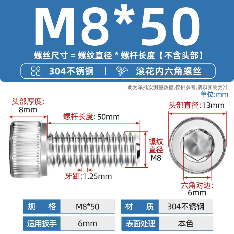 Болт Tianzhuo Hardware M8*50