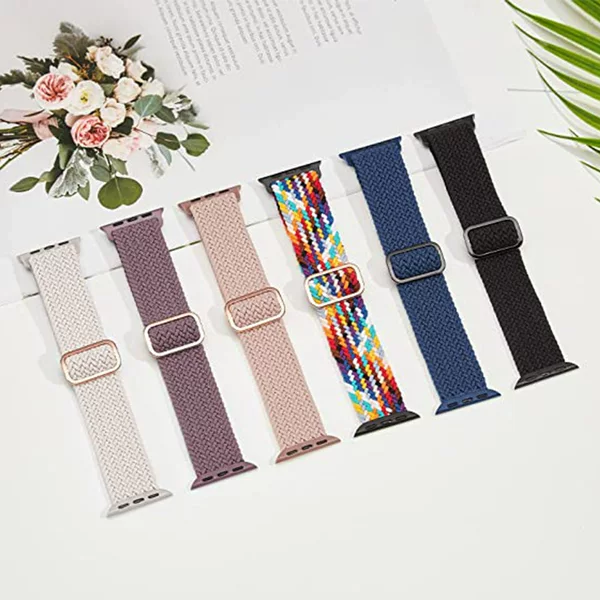Suitable for Apple watch Apple Strap Sliding Buckle Double Loop Adjustable Japanese Buckle Nylon Woven Strap