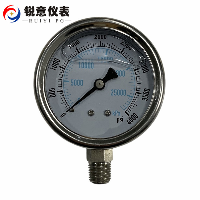 全不锈钢耐震压力表 316和304材质压力表 防震抗震充油压力表