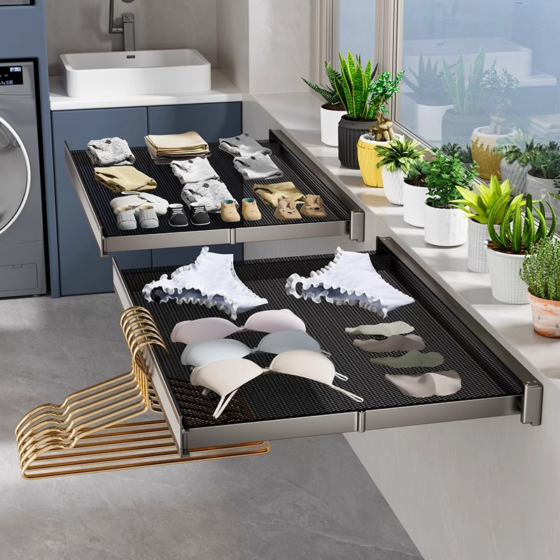 Invisible universal drying rack