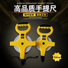 Manufacturer wholesale fiber tape measure 30m50m100m portable plastic frame ruler cross-border hand-cranked floor-mounted tape measure