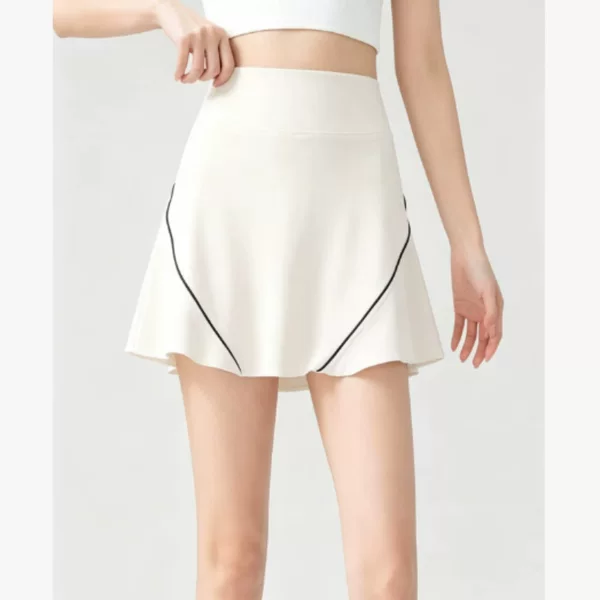 Summer anti-exposure sports skirt for women, high-waisted tennis yoga skirt, breathable fitness running versatile short skirt DQ706