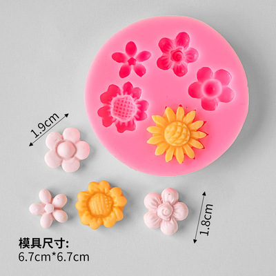 花の葉桜の花びらケーキデコレーションシリコンモールドフォンダンチョコレートデザートテーブルオーナメントベーキングモールド|undefined