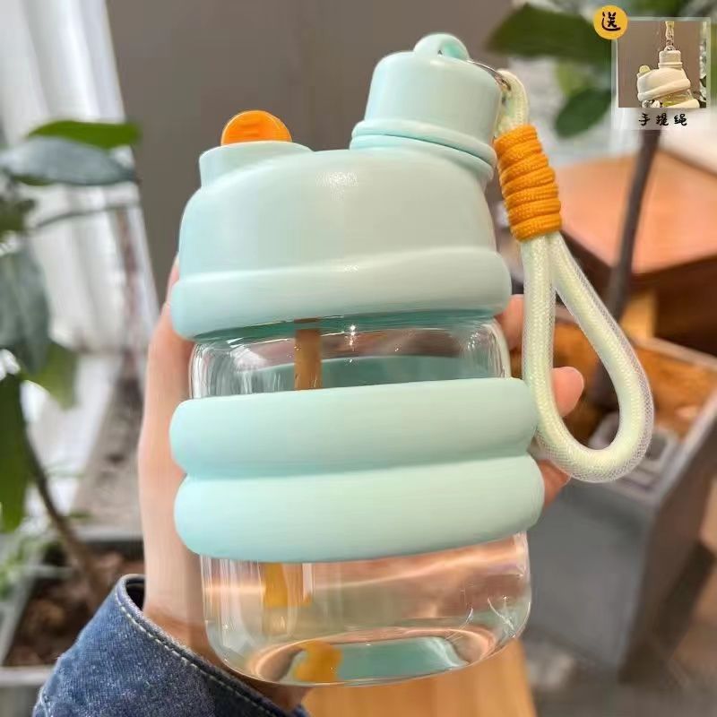 Taza de plástico para chicas, resistente al calor, con pajita, diseño 2025 - Mayorista