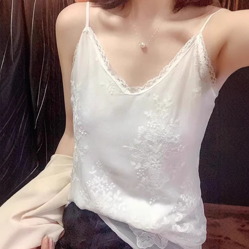Lace Camisole for Women, Summer Thin Style, 2026 New Model, Loose Fit, Plus Size, Suitable for Wearing Outside or as a Base Layer under a Blazer Lace Camisole for Women, Summer Thin Style, 2026 New Model, Loose Fit, Plus Size, Suitable for Wearing Outside or as a Base Layer under a Blazer