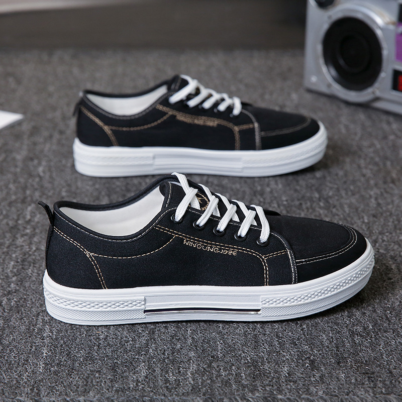 Canvas Shoes Men's 2025 Spring and Autumn New All-match Casual Board Shoes Non-slip Flat Student Shoes Breathable Casual sneaker