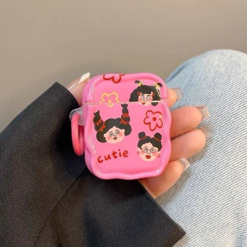 Chica de trenza excéntrica para airpods 4 generación de cubierta de auriculares bluetooth airpodspro3 cubierta 5 image 2