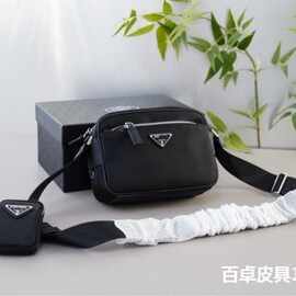 P拉达经典男士小包牛津布纺男包时尚休闲尼龙布单肩包实拍图片