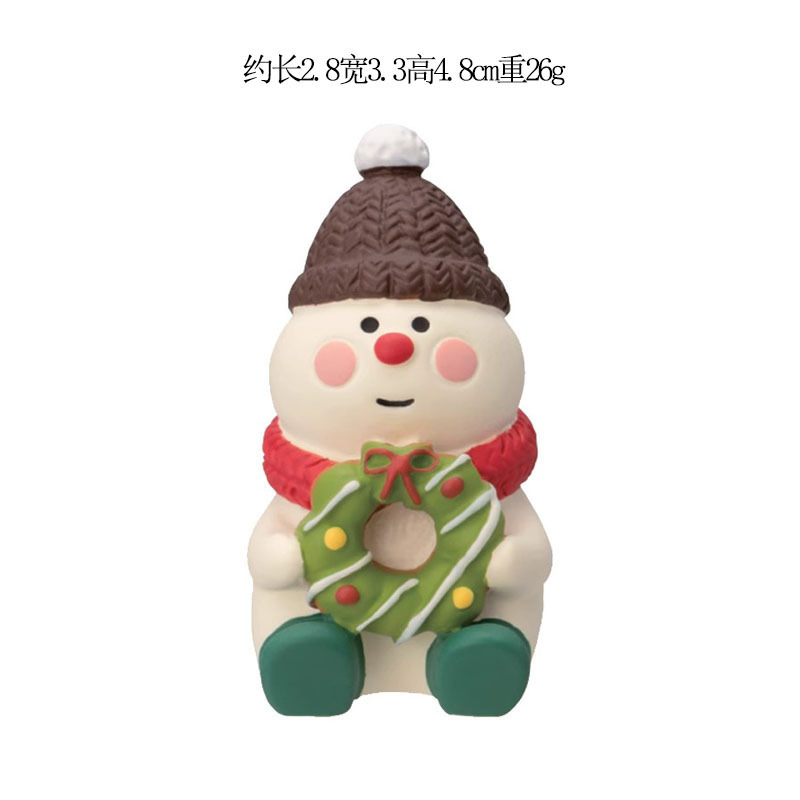 クリスマス装飾日本の猫フィギュアブラインドボックスギフトクリスマスツリー老人そり DIY 樹脂工芸品装飾品|undefined
