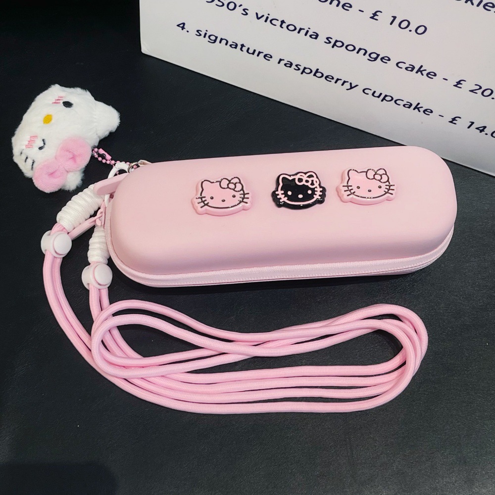 Girly Pink Katie Kitten Storage Box Suitable for Dji Pocket3 Cartoon Protective Cover Pocket3 Cute Anti-Fall