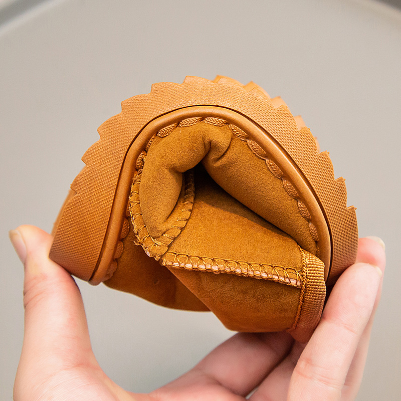 Bottes de neige pour enfants, garçons et filles, nouvel ensemble de bottes courtes, chaussures en daim et coton, isolation en peluche, hiver 2023_voghion.com