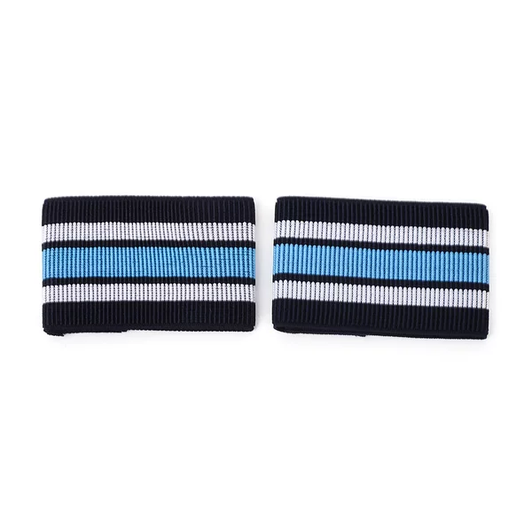 Blue and White Stripesd Reflective Wristband, Bicycle Cycling Equipment, Safety Leg Strap, Mountaineering Night Cycling Luminous Beam Leg Strap