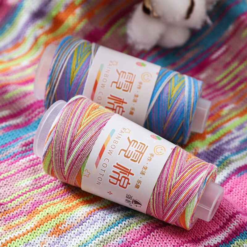 Neon Cotton Pure Cotton Yarn Skin-Friendly Handmade Knitting Yarn DIY Baby Yarn Oil Painting Yarn Dunhuang Gradient Color Neon Cotton Pure Cotton Yarn Skin-Friendly Handmade Knitting Yarn DIY Baby Yarn Oil Painting Yarn Dunhuang Gradient Color